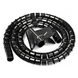 POWERTECH δεματικό καλωδίων TIES-083, πλαστικό, Φ20mm, 2m, μαύρο