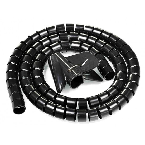 POWERTECH δεματικό καλωδίων TIES-083, πλαστικό, Φ20mm, 2m, μαύρο