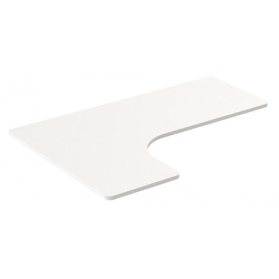 BRATECK επιφάνεια εργασίας σχήματος L TP16060L, 1600x1100mm, λευκό BRATECK επιφάνεια εργασίας σχήματος L TP16060L, 1600x1100mm, λευκό