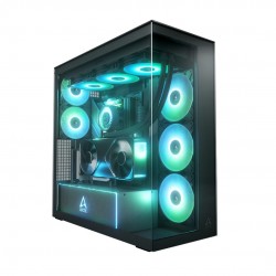Arctic Xtender (Black) mirrow black window with GPU vertical mount - Mid Tower Case w. A-RGB Fans Arctic Xtender (Black) mirrow black window with GPU vertical mount - Mid Tower Case w. A-RGB Fans