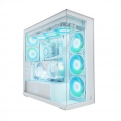 Arctic Xtender (White) transparent window with GPU vertical mount - Mid Tower Case w. A-RGB Fans Arctic Xtender (White) transparent window with GPU vertical mount - Mid Tower Case w. A-RGB Fans
