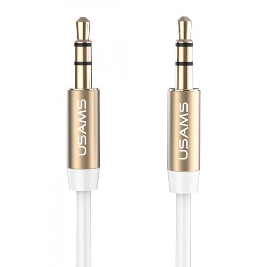USAMS καλώδιο ήχου 3.5mm YP-01, AUX, 1m, λευκό USAMS καλώδιο ήχου 3.5mm YP-01, AUX, 1m, λευκό