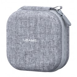 USAMS θήκη οργάνωσης ακουστικών Bluetooth ZB351, 9.5x9.5x5cm, γκρι