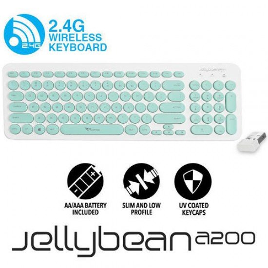 ALCATROZ WIRELESS KEYBOARD JELLYBEAN A200 W.MINT ALCATROZ WIRELESS KEYBOARD JELLYBEAN A200 W.MINT