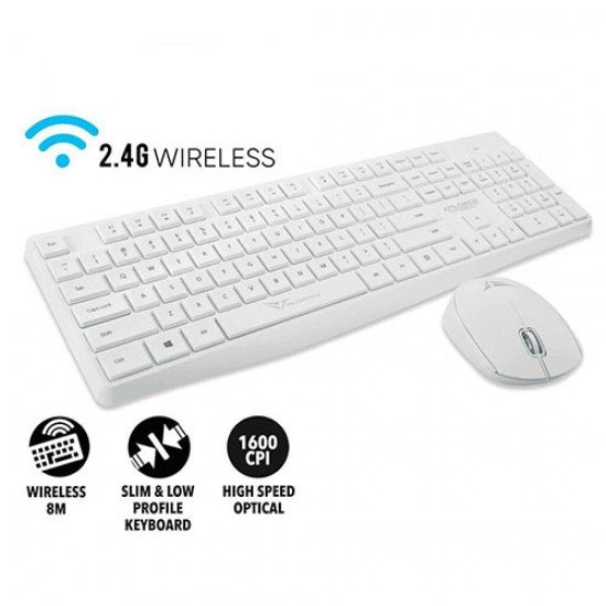 ALCATROZ WIRELESS KEYBORD & MOUSE XPLORER AIR 6600 WHITE ALCATROZ WIRELESS KEYBORD & MOUSE XPLORER AIR 6600 WHITE