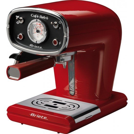 ARIETE 1388 RED COFFEE MAKER ESPRESSO RETRO ARIETE 1388 RED COFFEE MAKER ESPRESSO RETRO