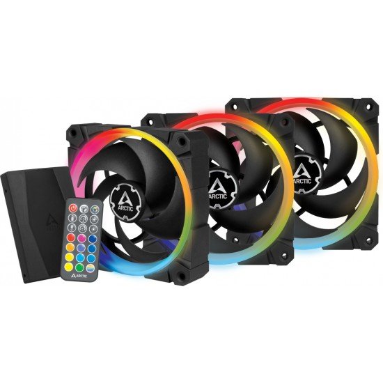 Arctic BioniX P120 A-RGB 3 Fans Bundle - 120mm A-RGB illuminated fans & ARGB Controller Arctic BioniX P120 A-RGB 3 Fans Bundle - 120mm A-RGB illuminated fans & ARGB Controller