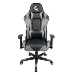 GEMBIRD GAMING PVC LEATHER CHAIR WITH PILLOWS BLACK GREY