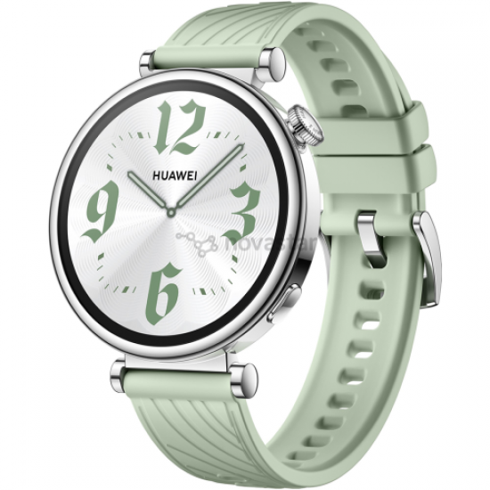 Huawei Watch GT 4 Stainless Steel 46mm Green Fluoroelastomer Strap-EU