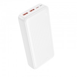 Borofone Power Bank 20000mAh BJ80A Clever - 2xUSB + Type C - QC 3.0 22,5W + PD 20W white