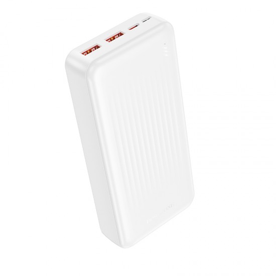 Borofone Power Bank 20000mAh BJ80A Clever - 2xUSB + Type C - QC 3.0 22,5W + PD 20W white