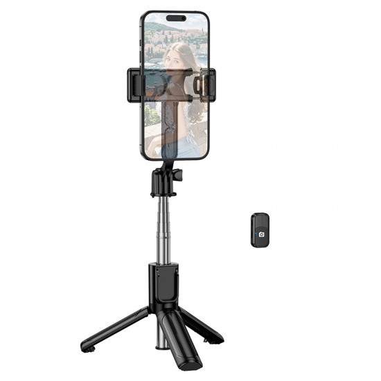Borofone Selfie Stick BY14 Graceful bluetooth with tripod and remote control black
