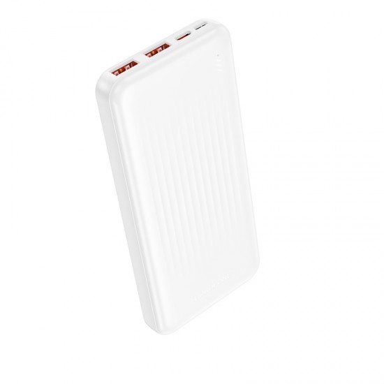 Borofone Power Bank 10000mAh BJ80 Clever - 2xUSB + Type C - QC 3.0 22,5W PD 20W white