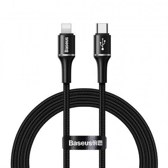 Baseus Cable Halo - Type C to Lightning - PD 18W 1 meter (CATLGH-01) black Baseus Cable Halo - Type C to Lightning - PD 18W 1 meter (CATLGH-01) black
