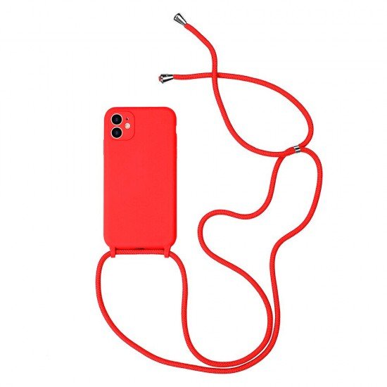 STRAP Silicone Case for Iphone 11 Pro Red STRAP Silicone Case for Iphone 11 Pro Red