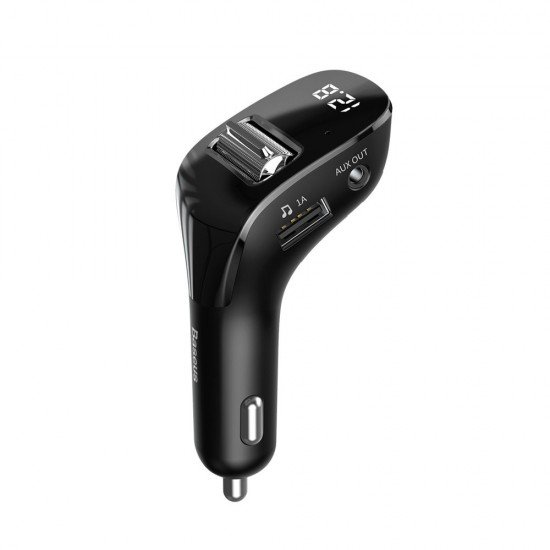 Baseus Transmitter FM Bluetooth MP3 - 2xUSB - 2A charger (CCF40-01) Black Baseus Transmitter FM Bluetooth MP3 - 2xUSB - 2A charger (CCF40-01) Black