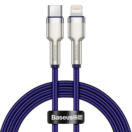 Baseus Cable Cafule Metal - Type C to Lightning - PD 20W 2 metres (CATLJK-B05) purple
