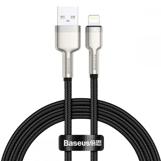Baseus Cable Cafule Metal - USB to Lightning - 2.4A 1 metre (CALJK-A01) black