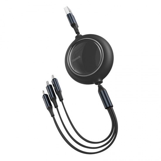 Baseus Cable Bright Mirror 3 in 1 - USB to Micro USB, Lightning, Type C - 3,5A 1,2 meters (CAMLT-MJ01) black