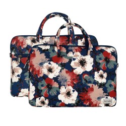 Wonder Briefcase Laptop 15-16 inches blue and camellias Wonder Briefcase Laptop 15-16 inches blue and camellias