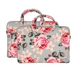 Wonder Briefcase Laptop 15-16 inches grey and roses Wonder Briefcase Laptop 15-16 inches grey and roses