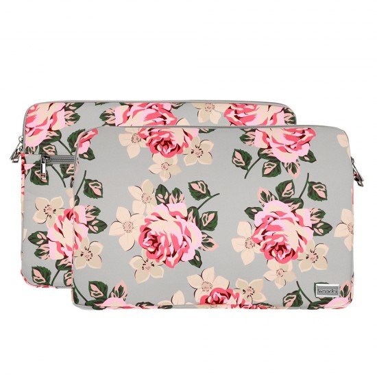 Wonder Sleeve Laptop 17 inches grey and roses Wonder Sleeve Laptop 17 inches grey and roses