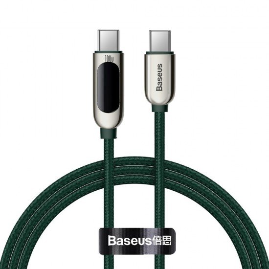 Baseus Cable - Type C to Type C - PD 100W 1 metre (CATSK-B06) green Baseus Cable - Type C to Type C - PD 100W 1 metre (CATSK-B06) green