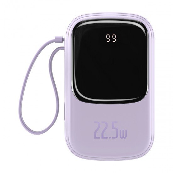 Baseus Power Bank 20000mAh Qpow - USB + Type C - PD 3.0 QC 3.0 22,5W with Type C cable (PPQD-I05) purple Baseus Power Bank 20000mAh Qpow - USB + Type C - PD 3.0 QC 3.0 22,5W with Type C cable (PPQD-I05) purple