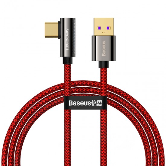 Baseus Cable Legend - USB to Type C - angled QC 3.0 66W 1 metre (CACS000409) red
