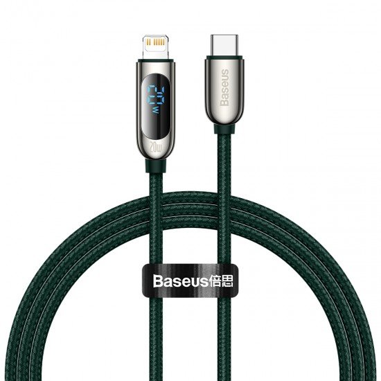 Baseus Cable Display - Type C to Lightning - PD 20W 2A 1 metre (CATLSK-06) green Baseus Cable Display - Type C to Lightning - PD 20W 2A 1 metre (CATLSK-06) green