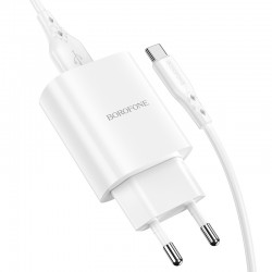 Borofone Wall charger BN1 Innovative - USB - 2,1A with USB to Type C white