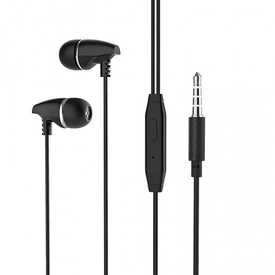Borofone Earphones BM25 Sound Edge with microphone black Borofone Earphones BM25 Sound Edge with microphone black