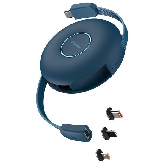 Baseus Cable Zinc Magnetic 3 in 1 - Type C to Micro USB, Lightning, Type C - 20W 1 metre (CAMLC-03) blue Baseus Cable Zinc Magnetic 3 in 1 - Type C to Micro USB, Lightning, Type C - 20W 1 metre (CAMLC-03) blue