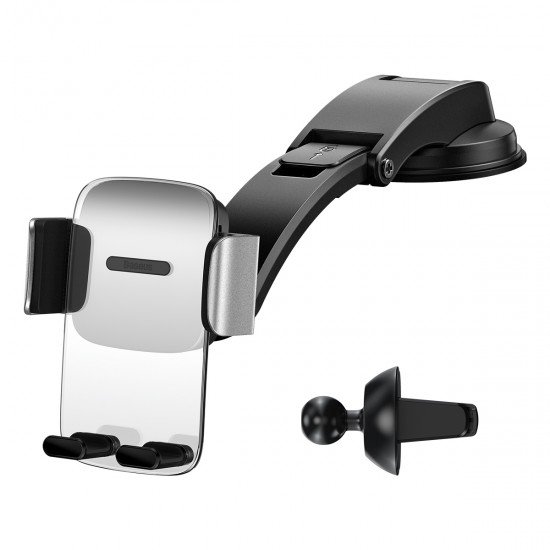 Baseus Easy Control Car Holder with air vent mount and dashboard mount (SUYK000012) silver Baseus Easy Control Car Holder with air vent mount and dashboard mount (SUYK000012) silver