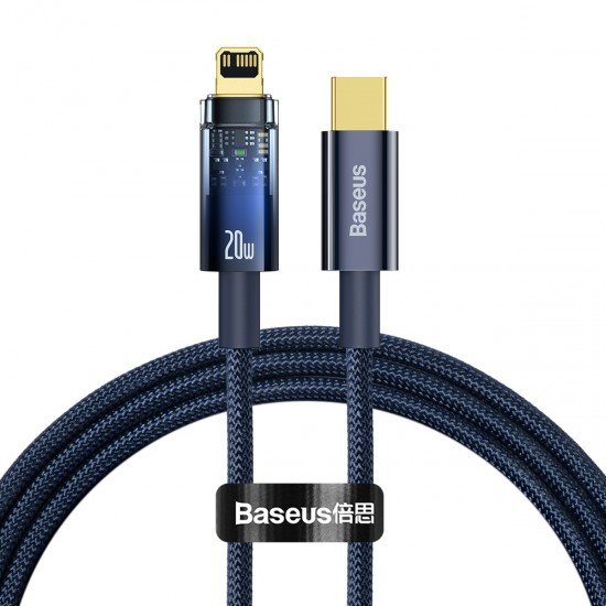 Baseus Cable Explorer - Type C to Lightning - 20W 1 metre (CATS000003) blue