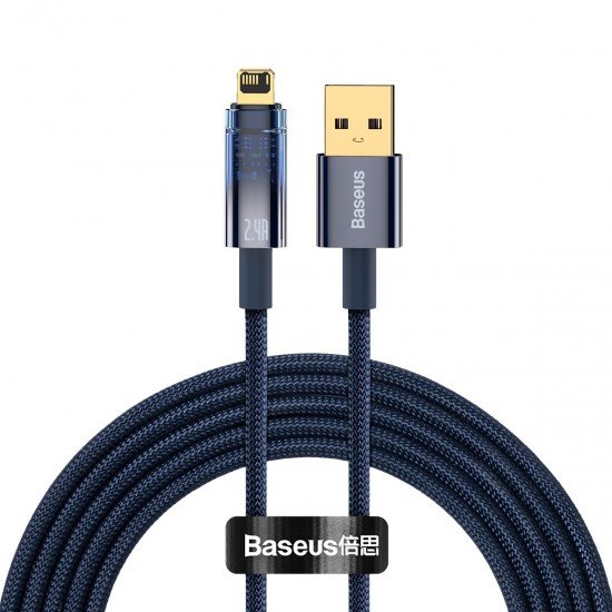 Baseus Cable Explorer - USB to Lightning - 2,4A 2 metry (CATS000503) blue