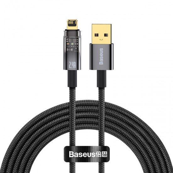 Baseus Cable Explorer - USB to Lightning - 2,4A 2 metry (CATS000501) black