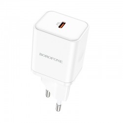 Borofone Wall charger BN6 Field - Type C - QC 3.0 PD 20W white