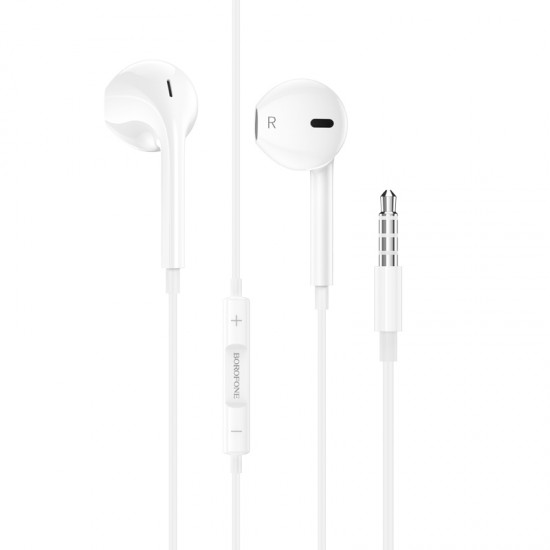 Borofone Earphones BM80 Magnificent with microphone white