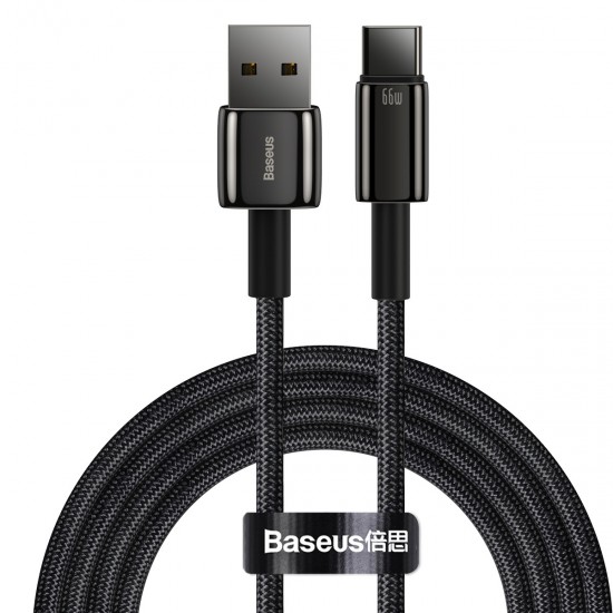 Baseus Cable Tungsten Gold - USB to Type C - 66W 2 metres (CATWJ-C01) black