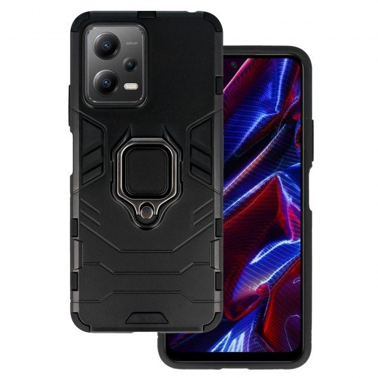 Ring Armor Case for Xiaomi Redmi Note 12 5G/Poco X5 Black Ring Armor Case for Xiaomi Redmi Note 12 5G/Poco X5 Black