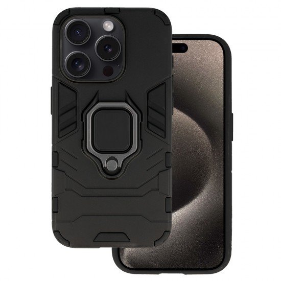Ring Armor Case for Iphone 15 Pro Black Ring Armor Case for Iphone 15 Pro Black
