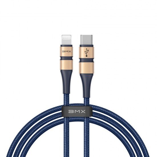 Baseus Cable BMX Double-deck MFi - Type C to Lightning - PD 18W 2,4A 1,8 meters (CATLSJ-BV3) gold-blue Baseus Cable BMX Double-deck MFi - Type C to Lightning - PD 18W 2,4A 1,8 meters (CATLSJ-BV3) gold-blue