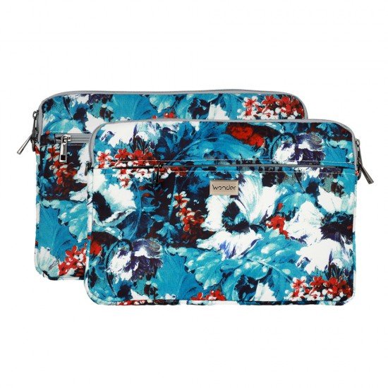 Wonder Sleeve Laptop 17 inches white poppies Wonder Sleeve Laptop 17 inches white poppies