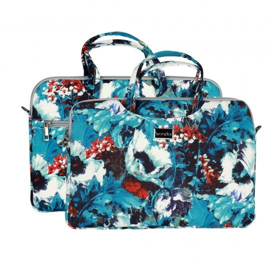 Wonder Briefcase Laptop 15-16 inches white poppies Wonder Briefcase Laptop 15-16 inches white poppies