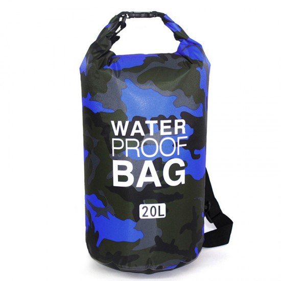 Waterproof Dry Bag Type 1 20L blue camouflage