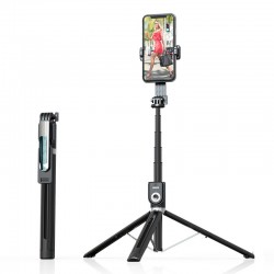 Selfie Stick - with detachable bluetooth remote control and tripod - P81 1,6 metres BLACK Selfie Stick - with detachable bluetooth remote control and tripod - P81 1,6 metres BLACK