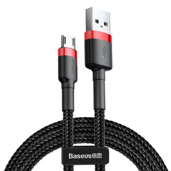 Baseus Cable Cafule - USB to Micro USB - 1,5A 2 meters (CAMKLF-C91) black-red Baseus Cable Cafule - USB to Micro USB - 1,5A 2 meters (CAMKLF-C91) black-red