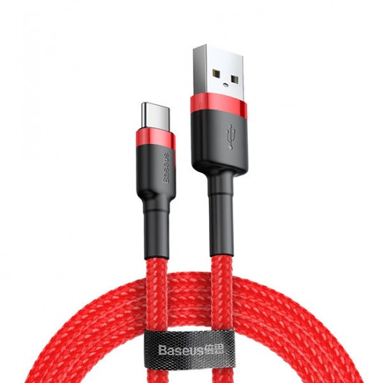Baseus Cable Cafule - USB to Type C - 3A 0,5 meter (CATKLF-A09) red