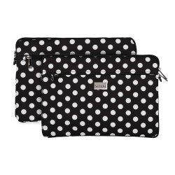 Wonder Sleeve Laptop 15-16 inches black polka-dot